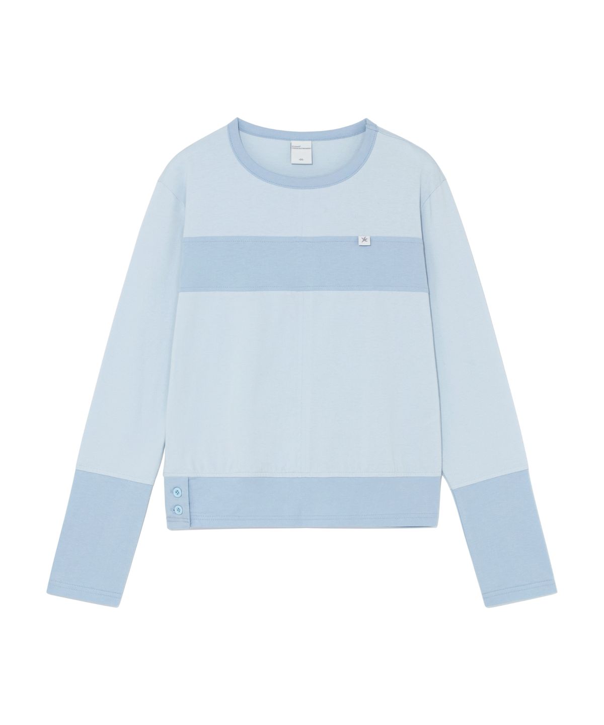 더콜디스트모먼트(THE COLDEST MOMENT) (w) TCM color block line long sleeve (sky blue)