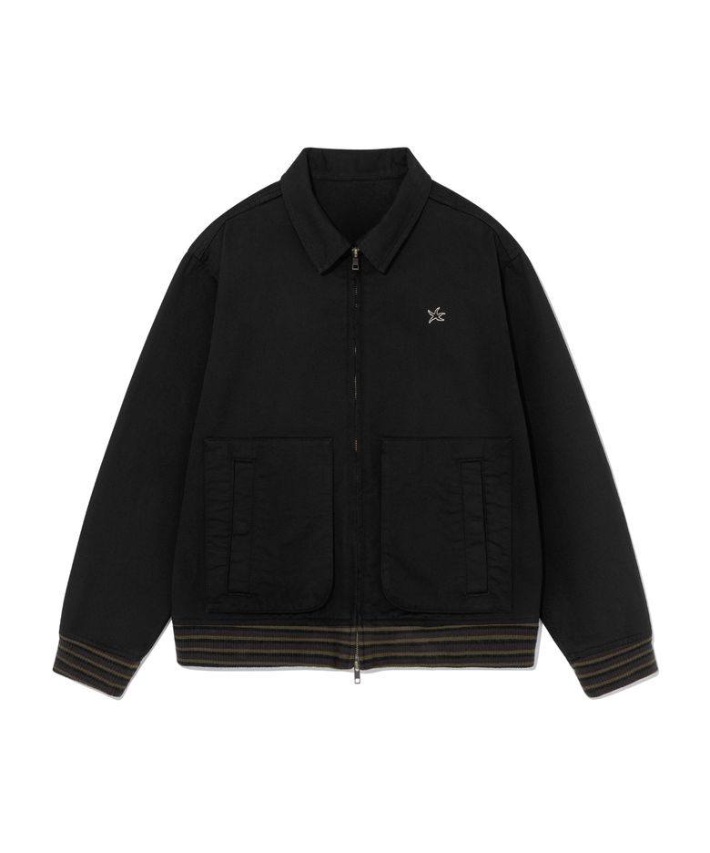 TCM mini logo pocket work jacket (black)