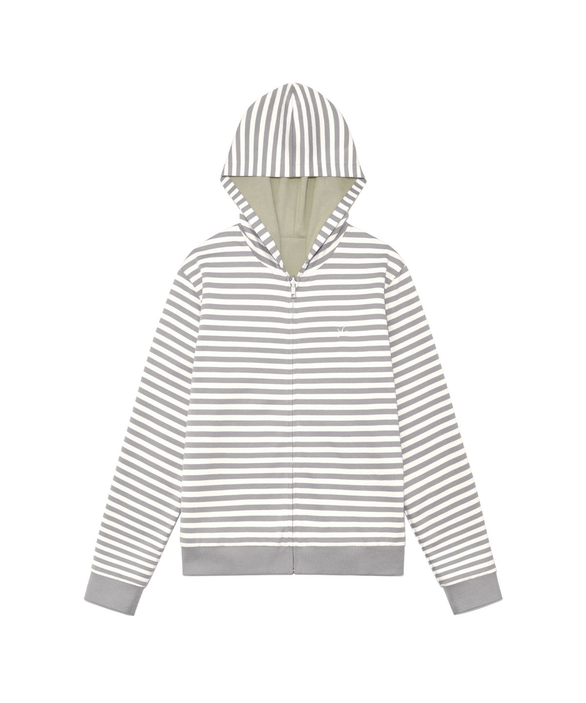 더콜디스트모먼트(THE COLDEST MOMENT) TCM reversible stripe hooded zip-up (beige)