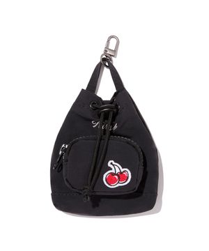 키르시 포켓 미니 스트링 백 키링 [블랙]