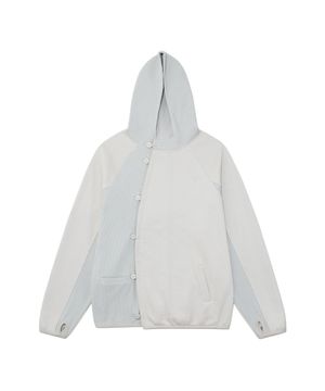 TCM curved button waffle jacket (sky blue)