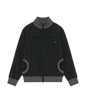 TCM cozy line jersey zip-up (black)