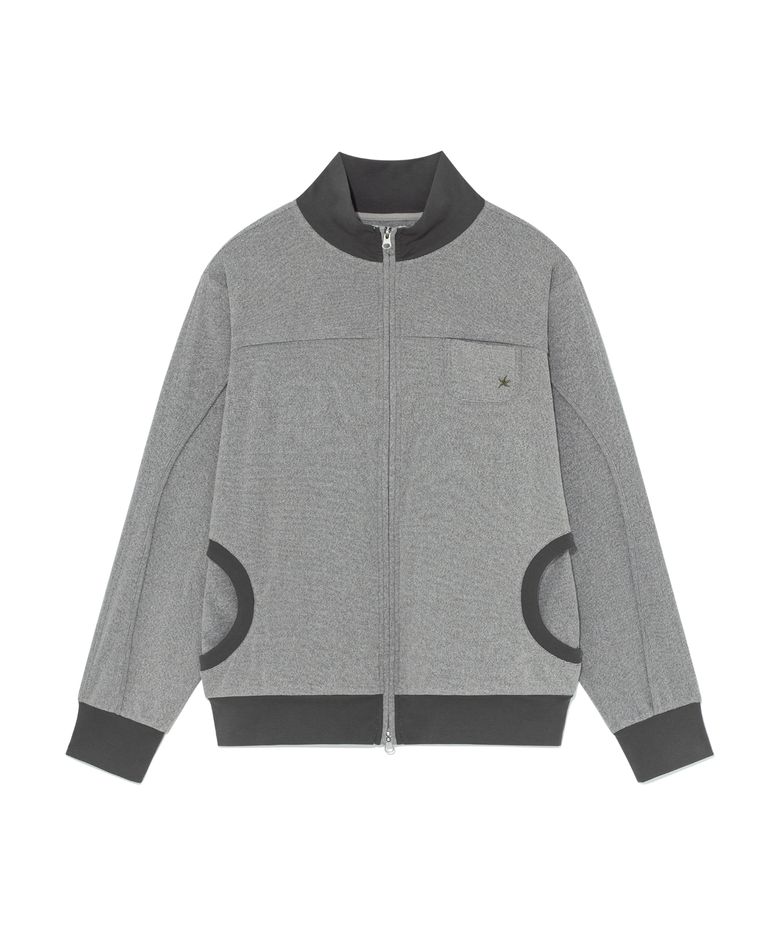 TCM cozy line jersey zip-up (grey)
