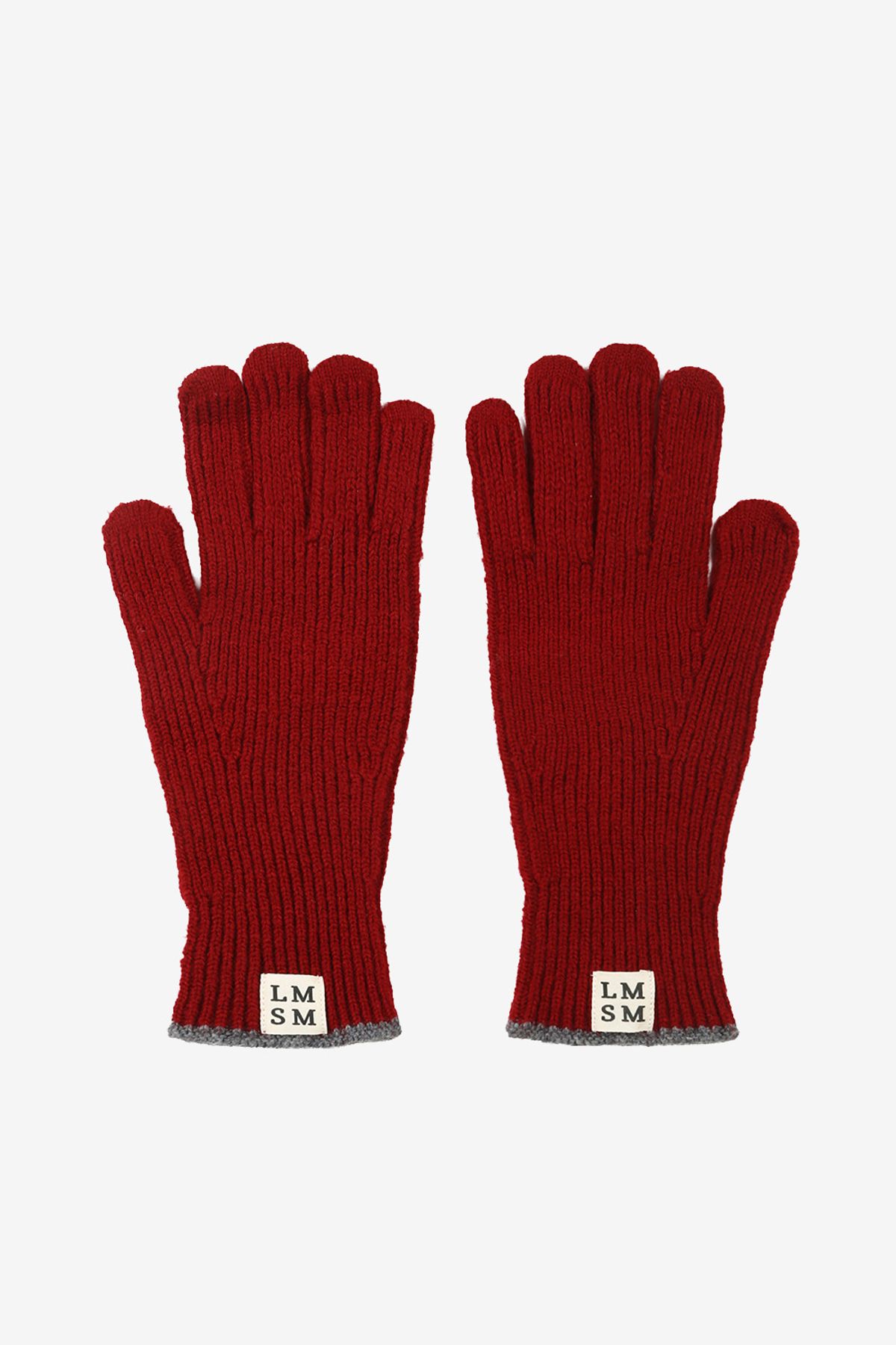 르몽생미셸(LE MONT ST MICHEL) LMSM wool knit gloves_burgundy