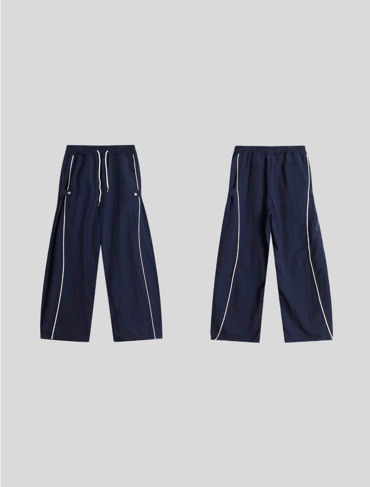 마인드머슬커넥션(MMC) 파이핑 스냅 나일론 팬츠 [NAVY]