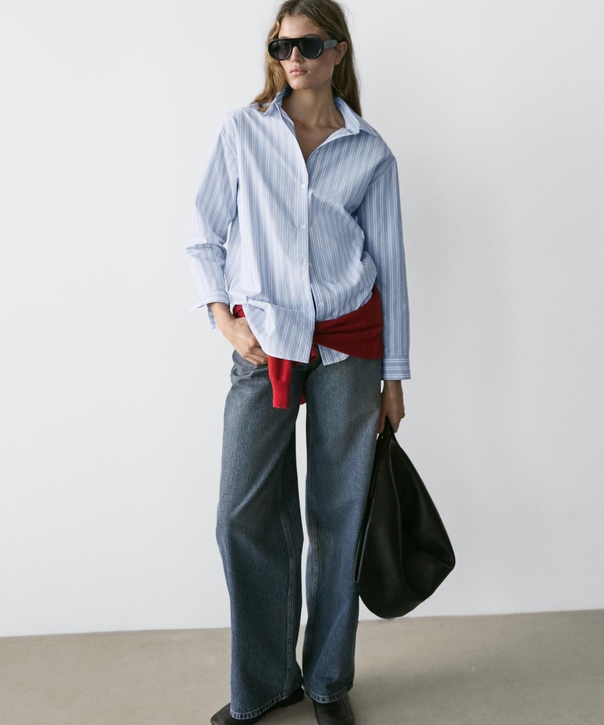마시모두띠(MASSIMO DUTTI) 스트라이프 코튼 셔츠