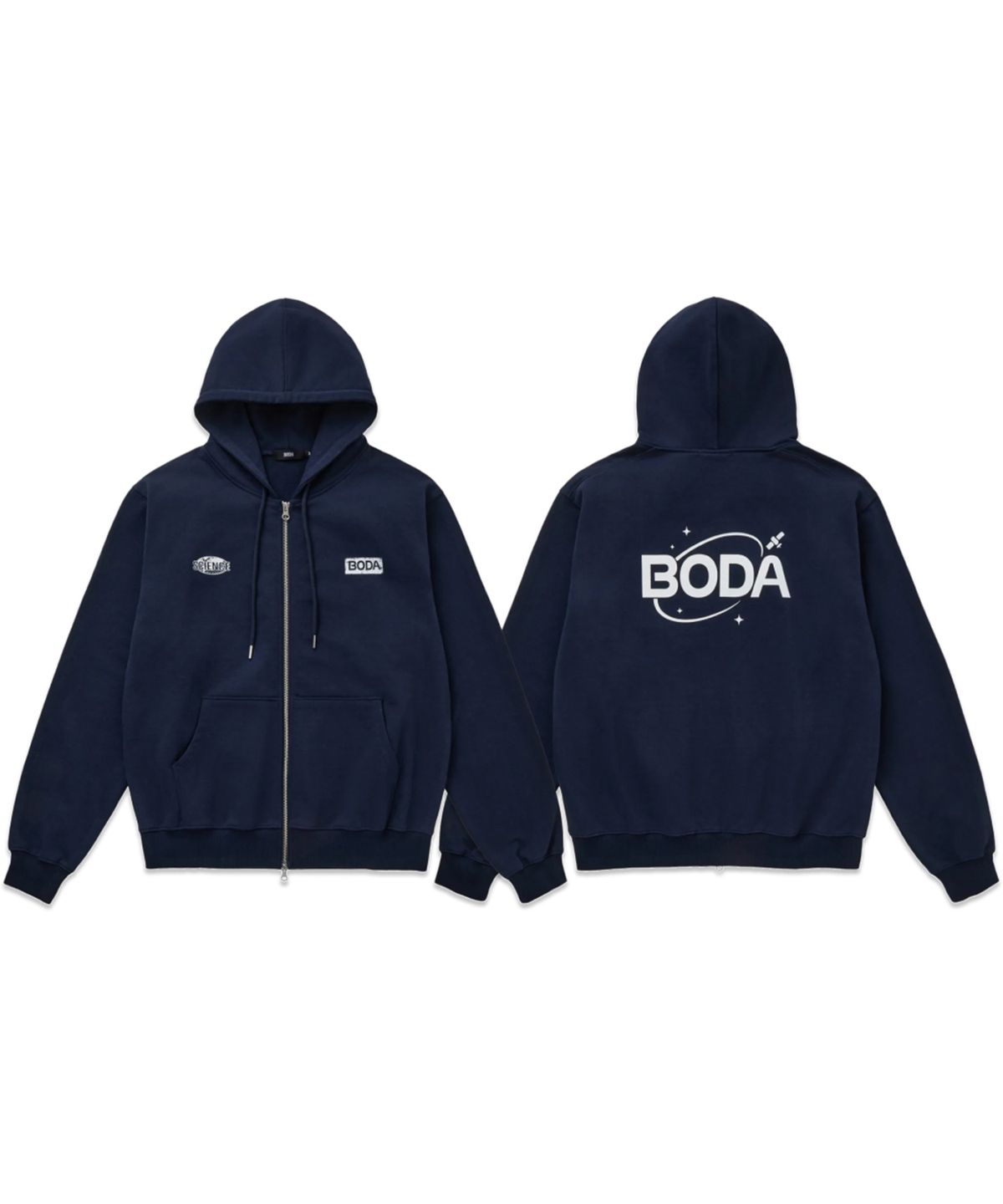 보다(BODA) 사이언스 스페이스 후드집업 네이비