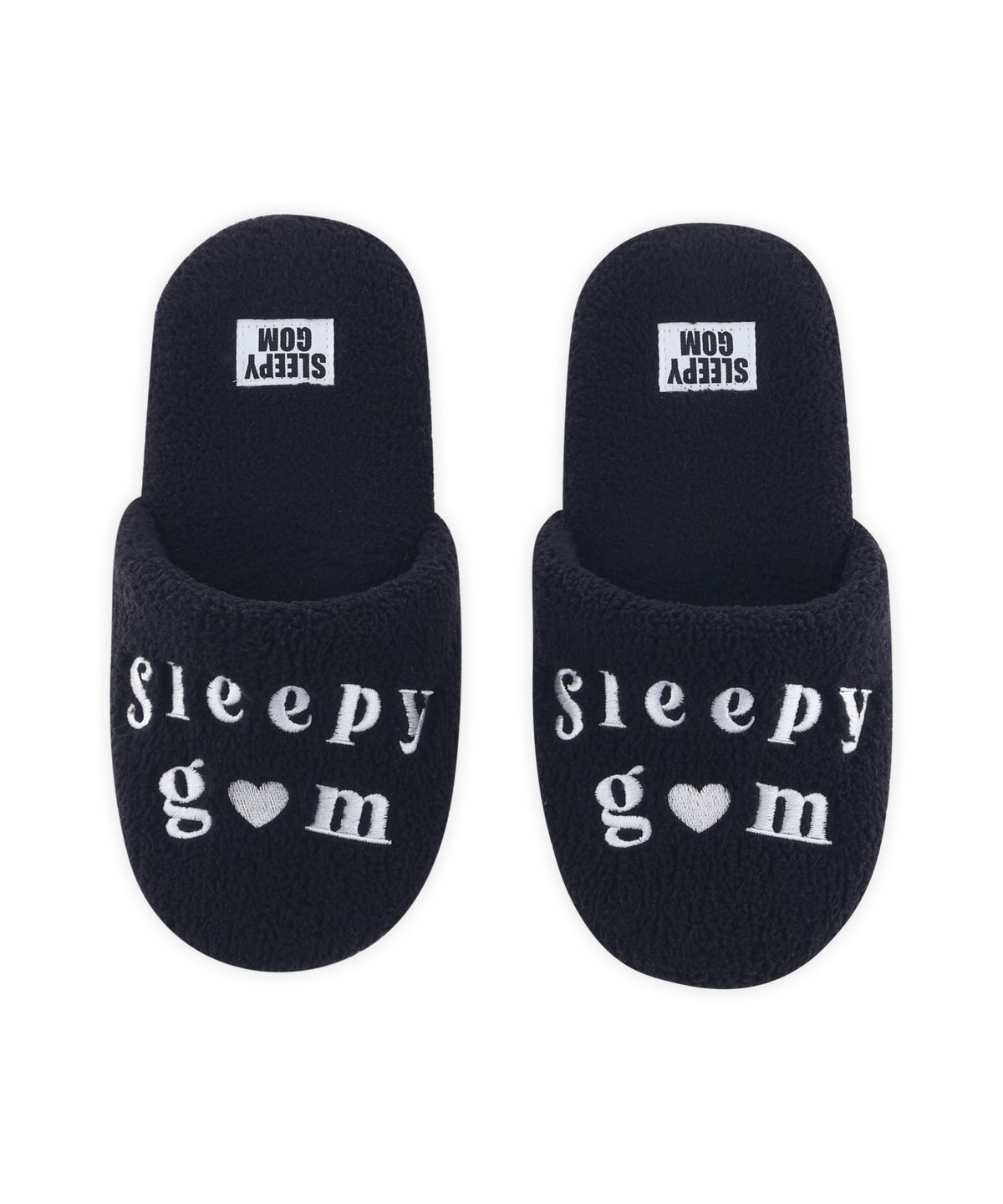 슬리피곰(SLEEPYGOM) Black Terry Room Shoes