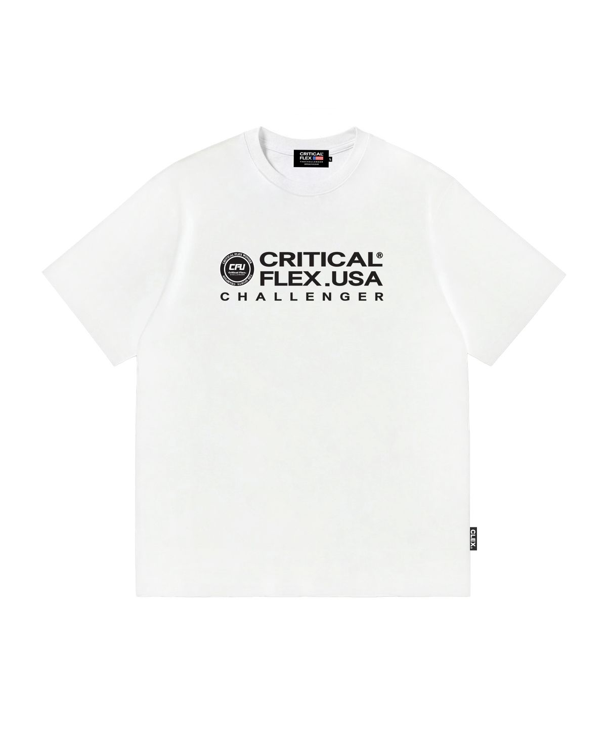 크리티컬플렉스(CRITICALFLEX) 더 챌린저 로고 반팔티 화이트