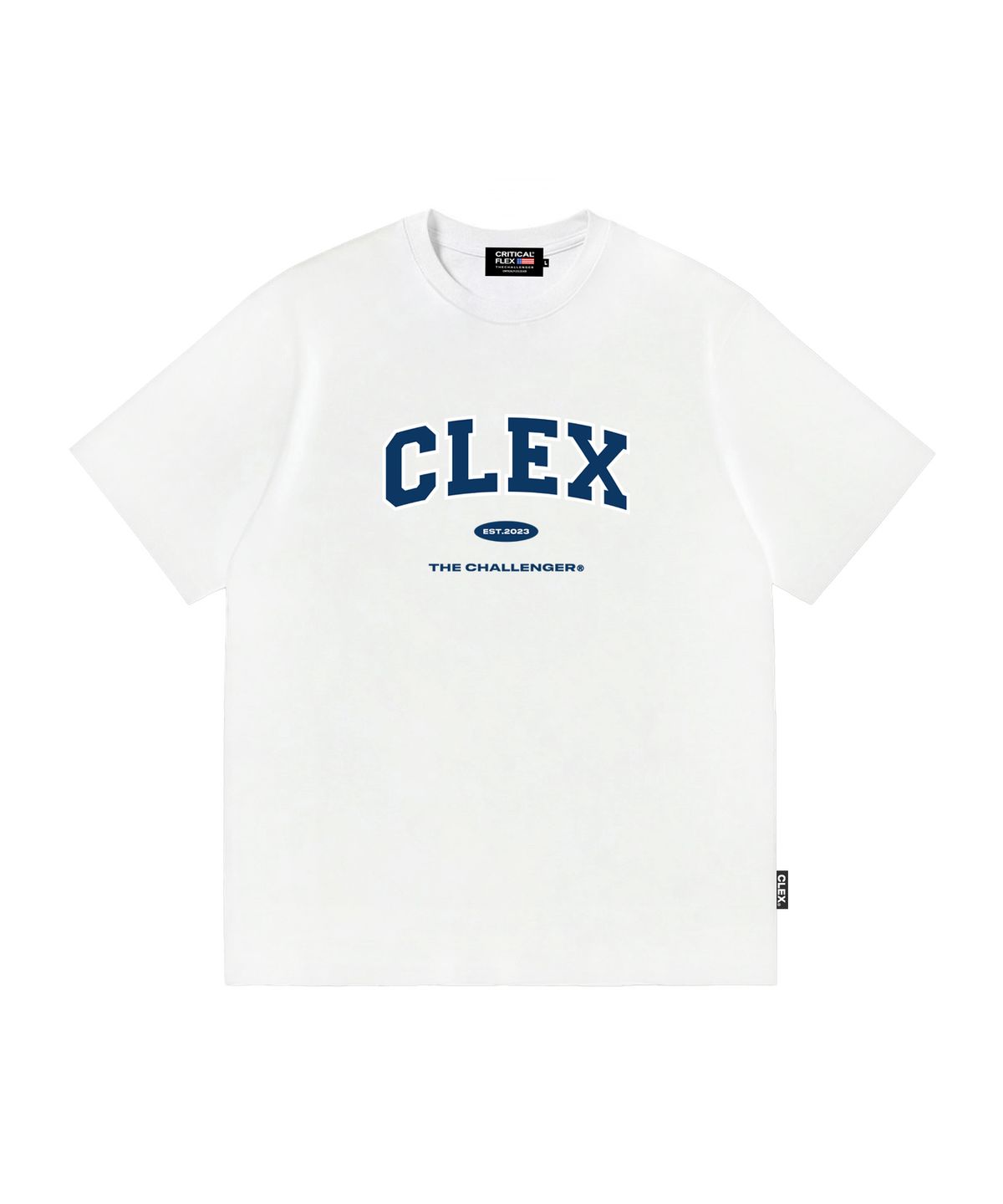 크리티컬플렉스(CRITICALFLEX) 클렉스 아치 로고 반팔티 화이트/블루