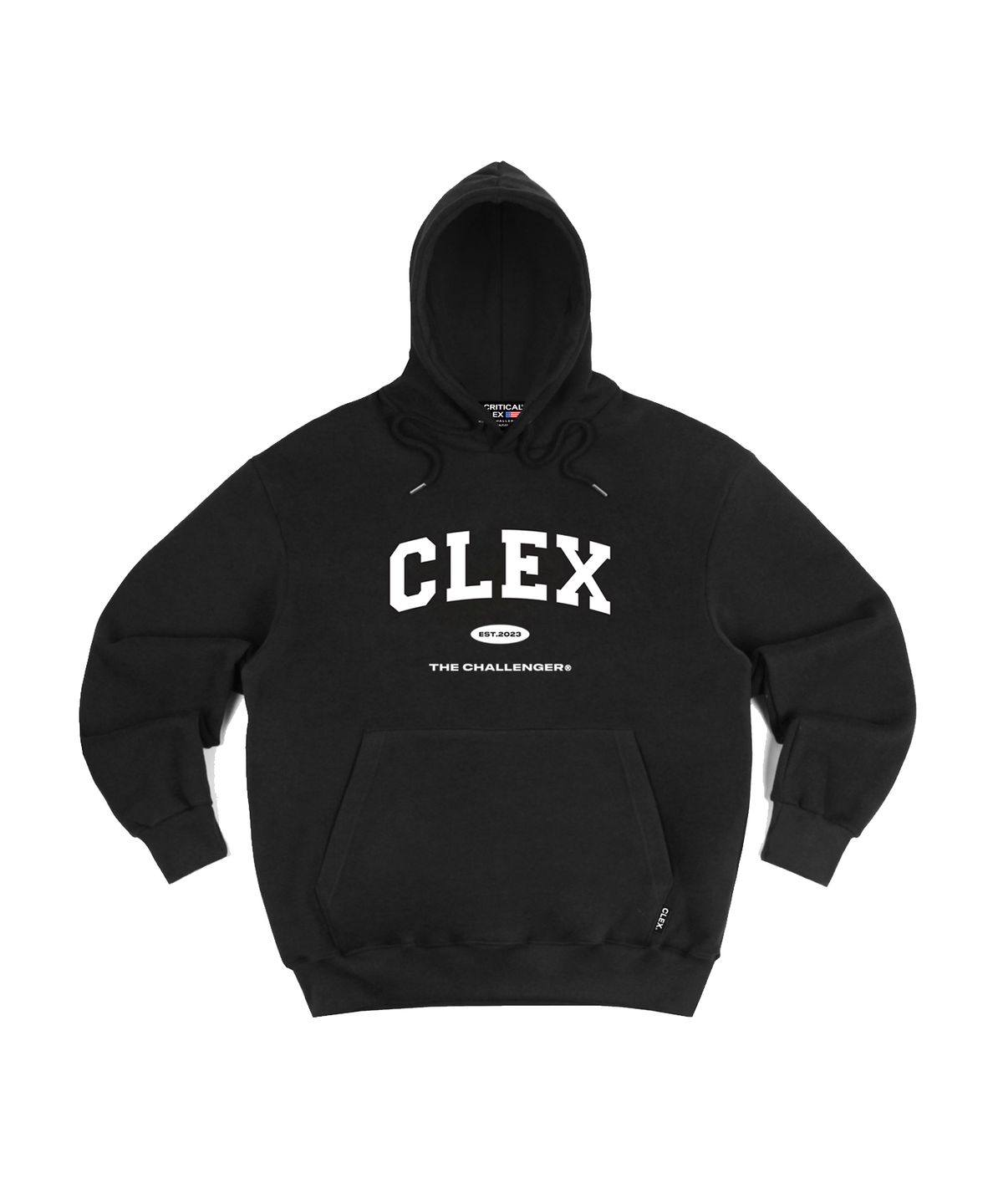 크리티컬플렉스(CRITICALFLEX) 클렉스 아치 로고 후드티 블랙