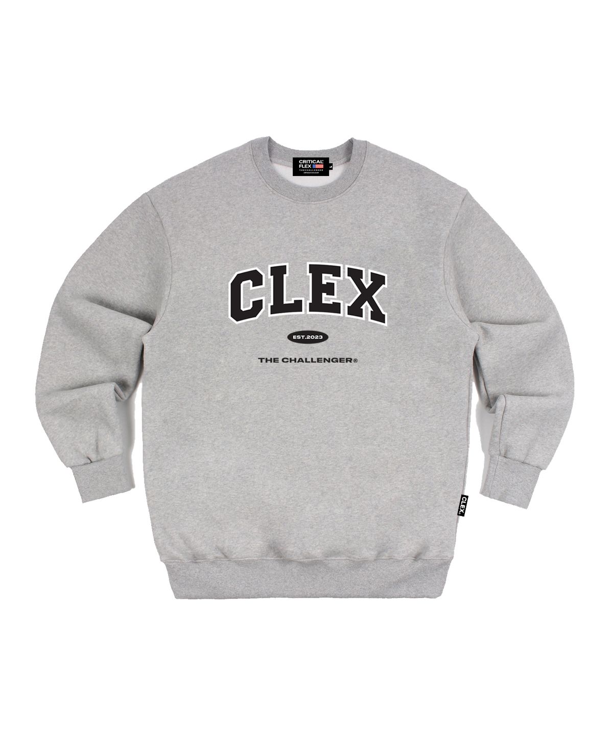 크리티컬플렉스(CRITICALFLEX) 클렉스 아치 로고 맨투맨 그레이