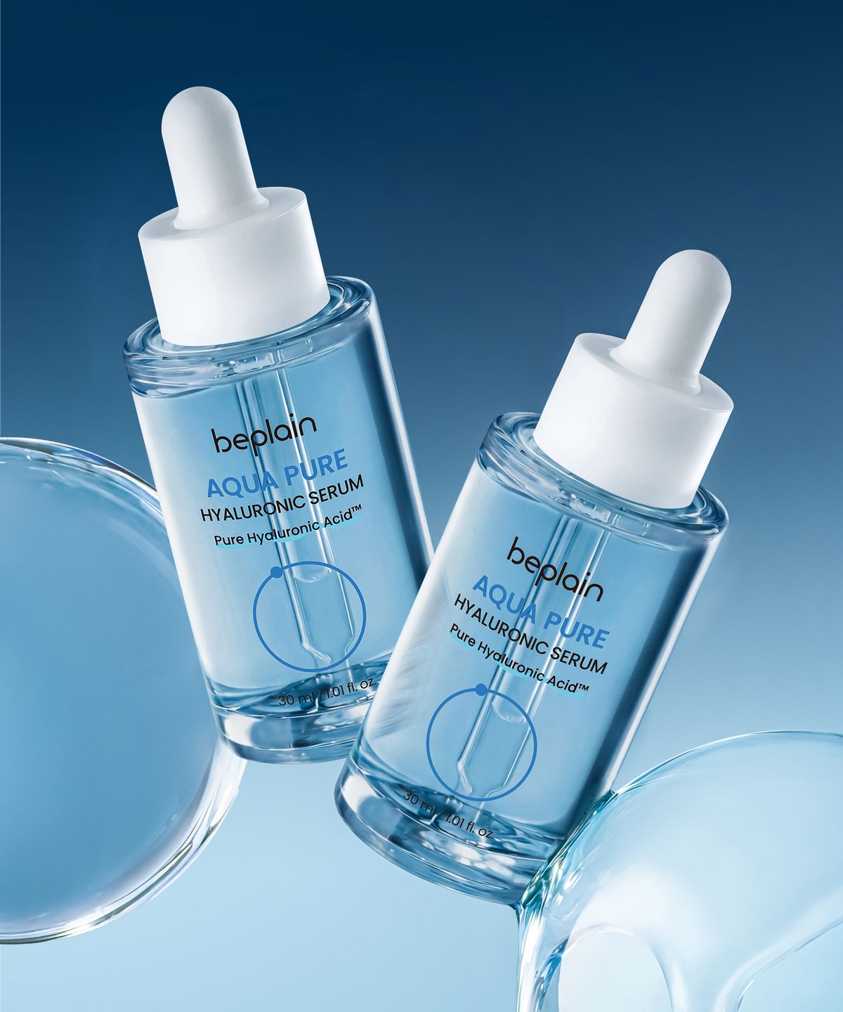 비플레인(BEPLAIN) [2개/수분충전] 아쿠아 퓨어 히알루로닉 세럼 30ml