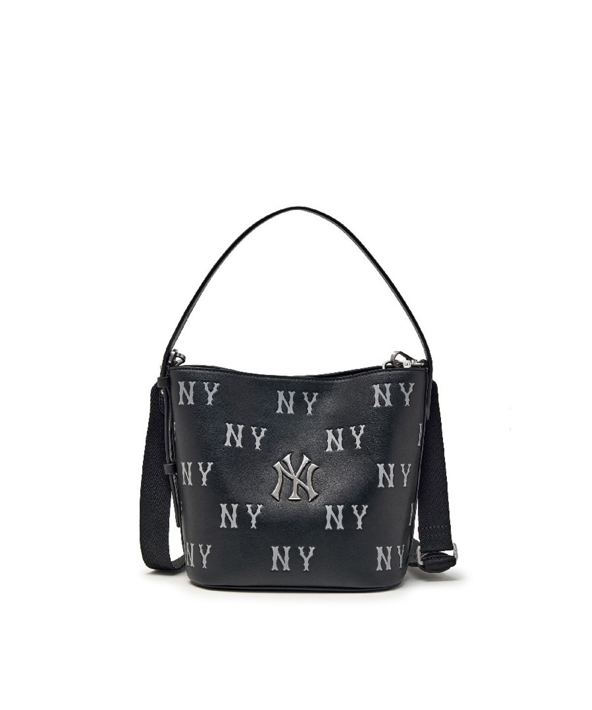 엠엘비(MLB) 클래식 모노그램 엠보 버킷백 NY (Black)