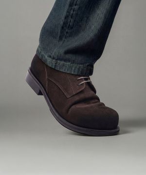 TREE RING WASHING SUEDE DERBY (DARK BROWN)