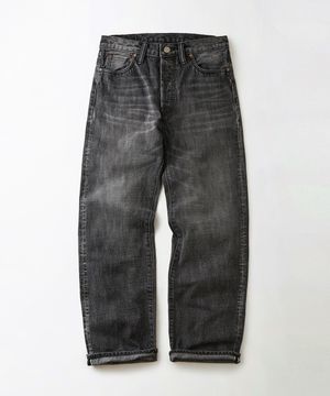 40S SELVEDGE STRAIGHT PANTS_WASHED BLACK