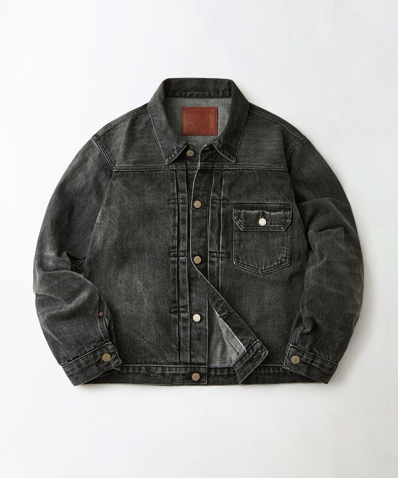 SELVEDGE DENIM 1ST JACKET_WASHED BLACK