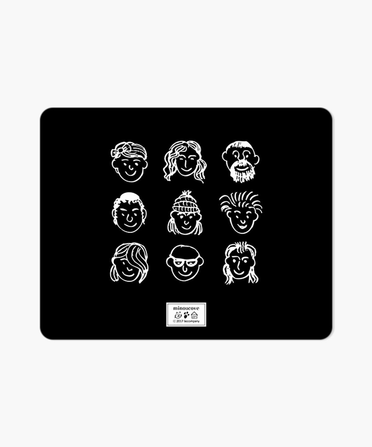 미누코브(MINOUCOVE) 피플 블랙 마우스패드