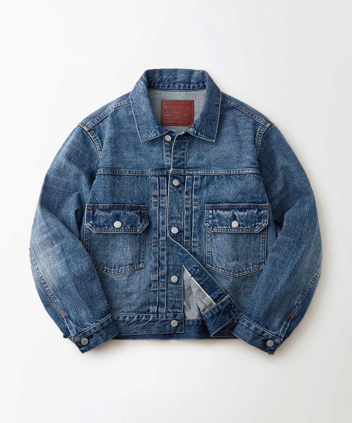 아웃스탠딩(OUTSTANDING) SELVEDGE DENIM 2ND JACKET_L.BLUE