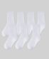 논슬립 리브드 크루 삭스 7팩 [화이트]