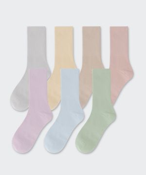 라이트웨이트 크루 삭스 7팩 [페일 파스텔]