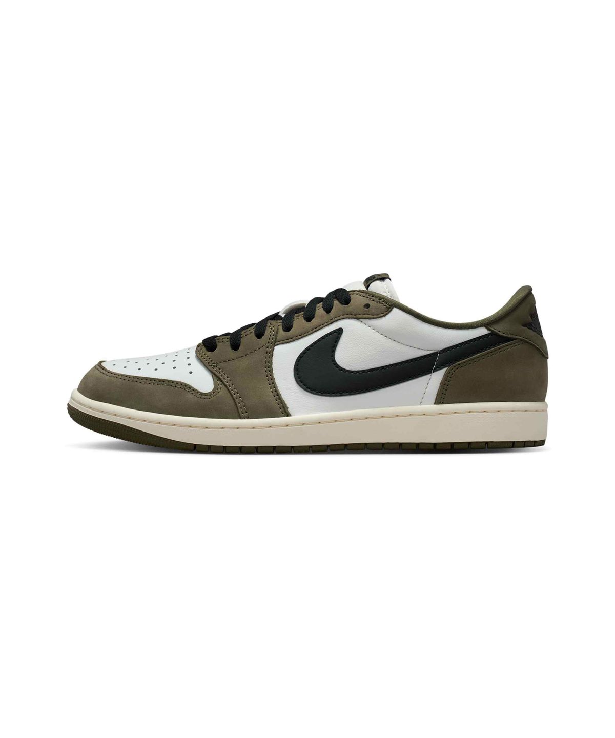나이키(NIKE) 에어 조던 1 레트로 로우 미디엄 올리브 앤드 서밋 화이트 M - 미디엄 올리브:서밋 화이트:세일:블랙 / HQ6998-200