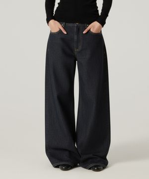 [우먼즈] 클래식 빈티지 와이드 데님 팬츠(INDIGO)