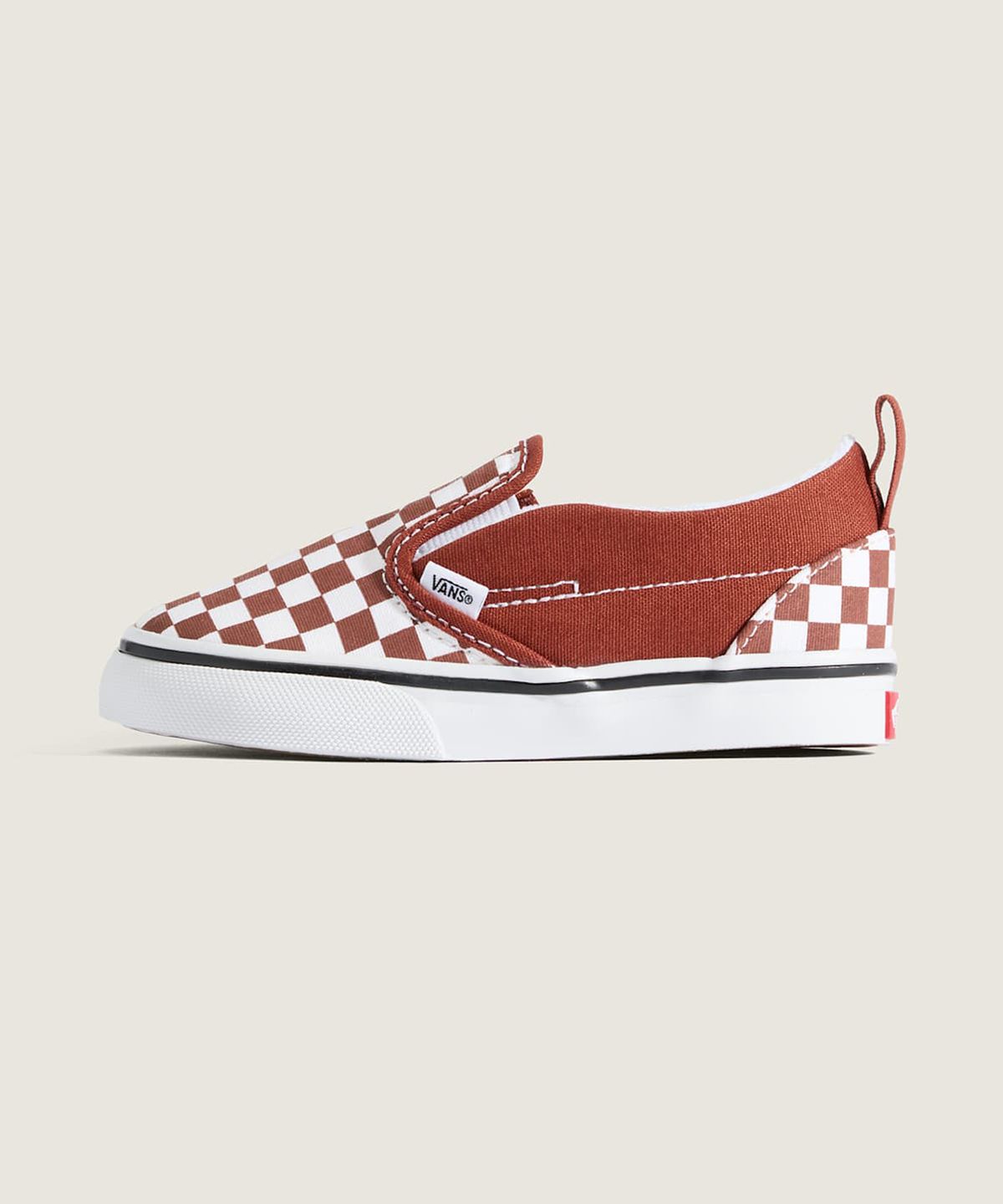 반스 키즈(VANS KIDS) 슬립온 V 토들러_컬러 띠어리 체커보드 러스트