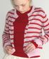 SOFT DAYS KNIT CARDIGAN PINK STRIPE