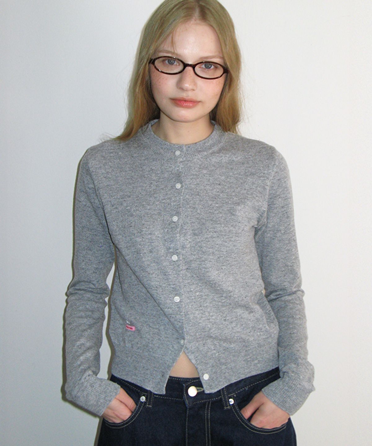 론론(RONRON) SOFT DAYS KNIT CARDIGAN GREY
