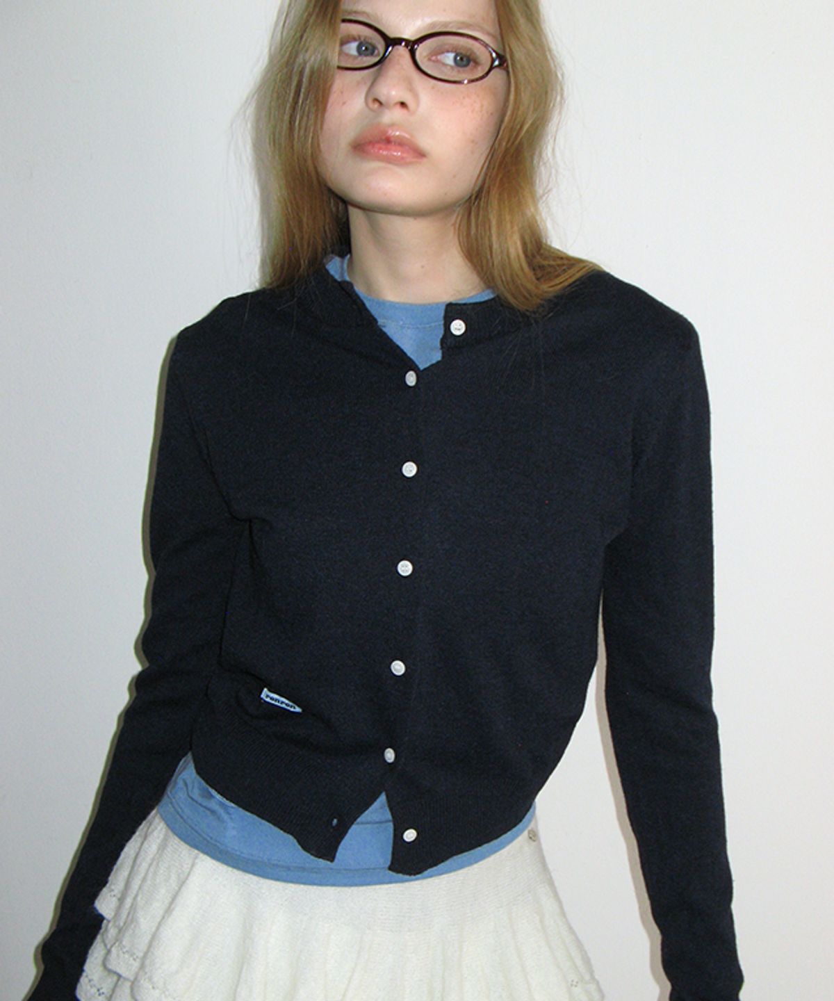 론론(RONRON) SOFT DAYS KNIT CARDIGAN NAVY