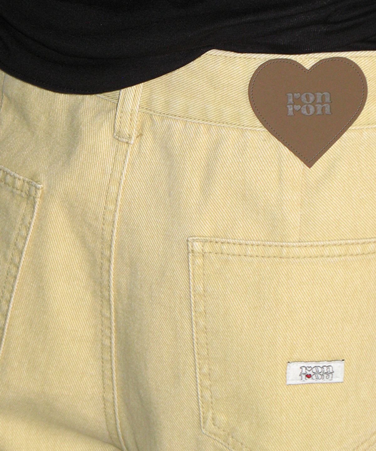 론론(RONRON) SOFT PIGMENT WIDE DENIM PANTS YELLOW