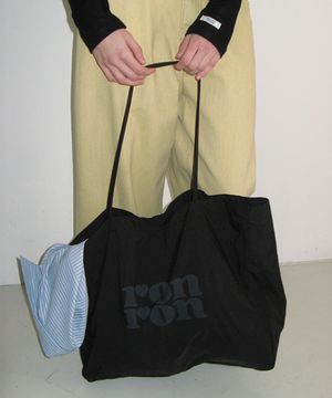 LOGO NYLON SHOPPER BLACK