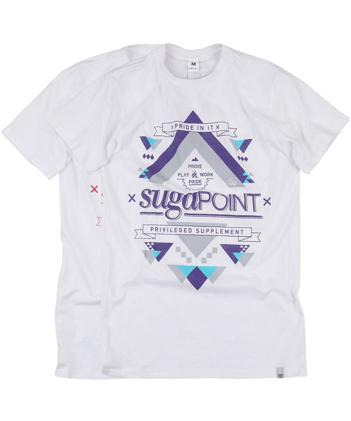슈가포인트(SUGAPOINT) 남성/여성 스노우보드 톨티  루즈핏 그래픽 순면 반팔티 Pyramid