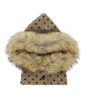 퍼 트림 바라클라바 (도트베이지)