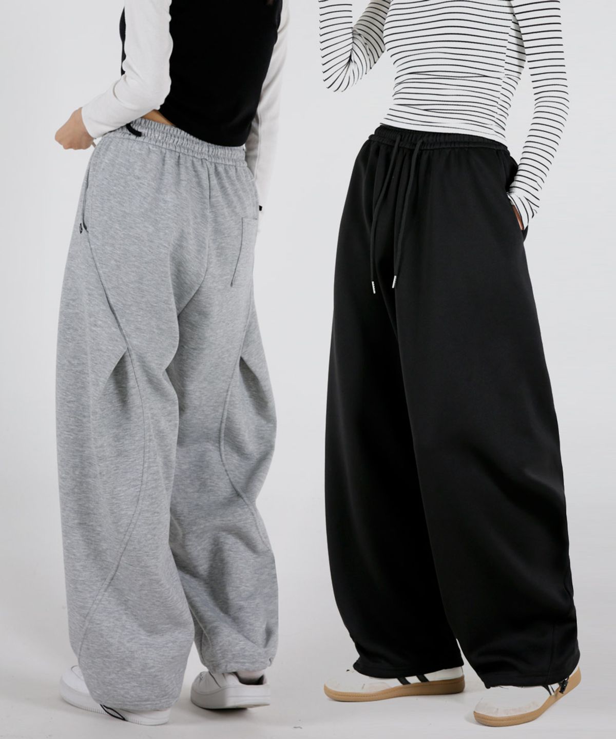 음(UMM) 여자 사이드커브절개 와이드핏 스트링팬츠 3COLOR