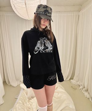 트윈 스타 후드 티셔츠 (블랙)