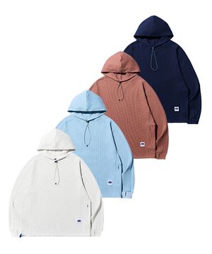 [4COLORS] 라인드 와플 후디