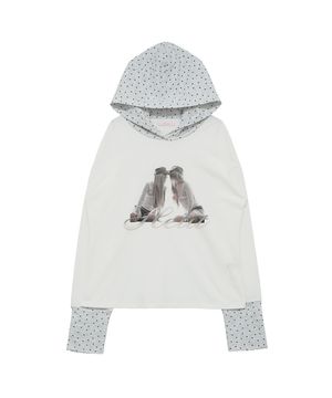 트윈 스타 후드 티셔츠 (화이트)