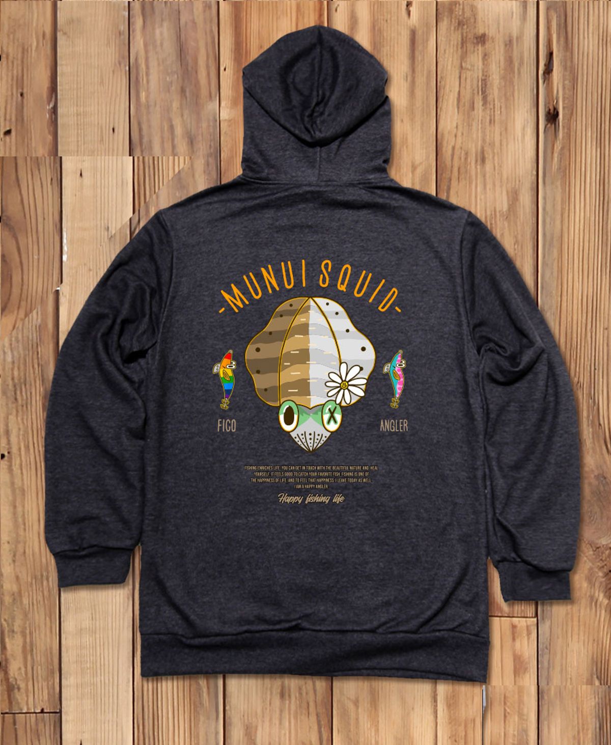 돌돌(DOLDOL) FICO-HOODY-279 익스트림 낚시 브랜드 피코앵글러 무늬오징어 후드티