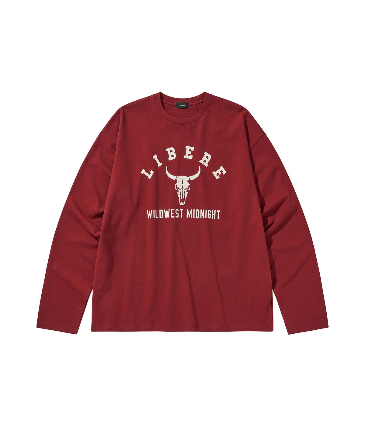 리베레(LIBERE) BISON BULL LONG SLEEVE T-SHIRTS / RED
