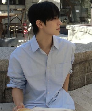 코튼 100% 옥스포드 오버핏 셔츠 - 2color