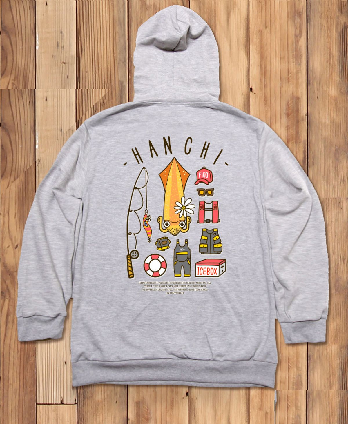 돌돌(DOLDOL) FICO-HOODY-284 익스트림 낚시 브랜드 피코앵글러 한치 후드티