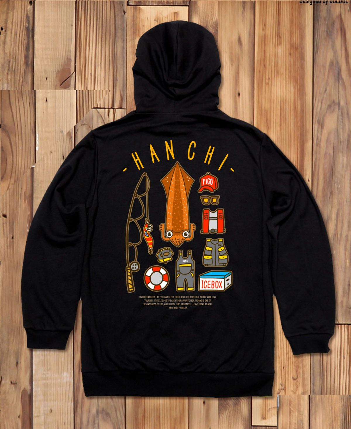 돌돌(DOLDOL) FICO-HOODY-285 익스트림 낚시 브랜드 피코앵글러 한치 후드티