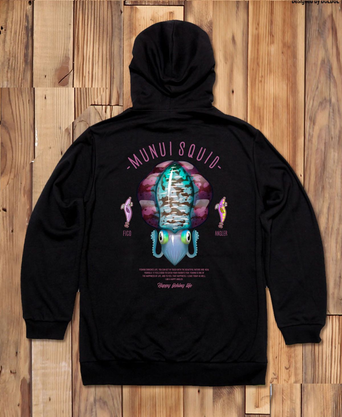 돌돌(DOLDOL) FICO-HOODY-287 익스트림 낚시 브랜드 피코앵글러 무늬오징어 후드티
