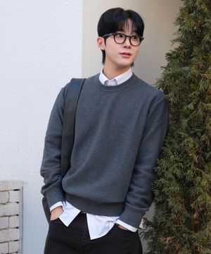 [ON]크롭 라운드넥 오버핏 데일리 니트 - 3color