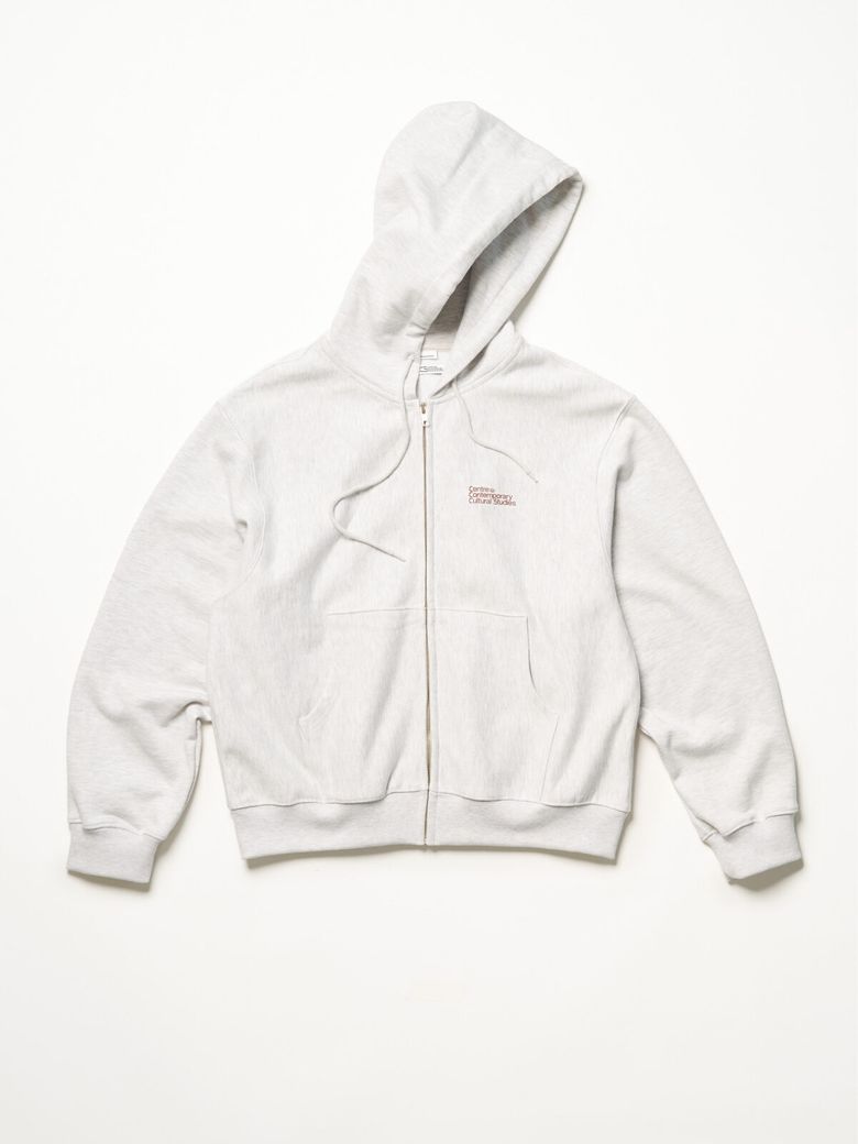 H.GREY NEAT SCRIPT HOODED ZIP-UP