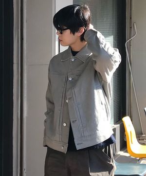 카키 베이지 데님 라이크 트러커