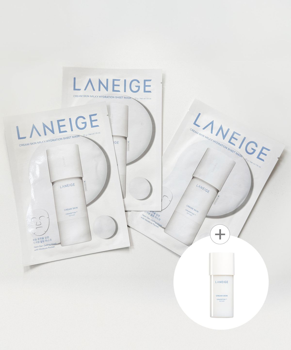 라네즈(LANEIGE) 크림 스킨 밀키 하이드레이션 시트 마스크 33g x 3