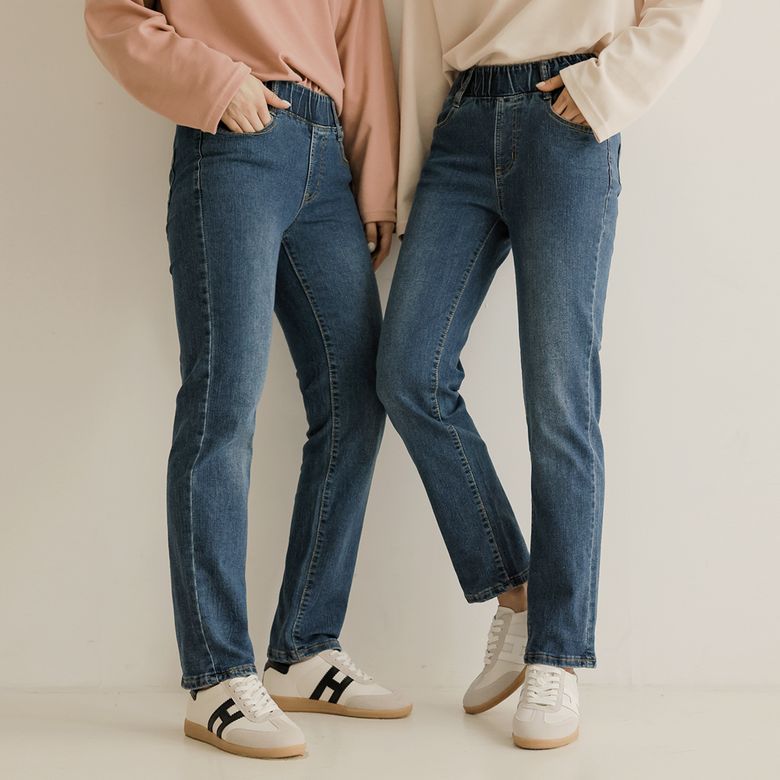 뱃살 쏙 스판 밴딩 팬츠